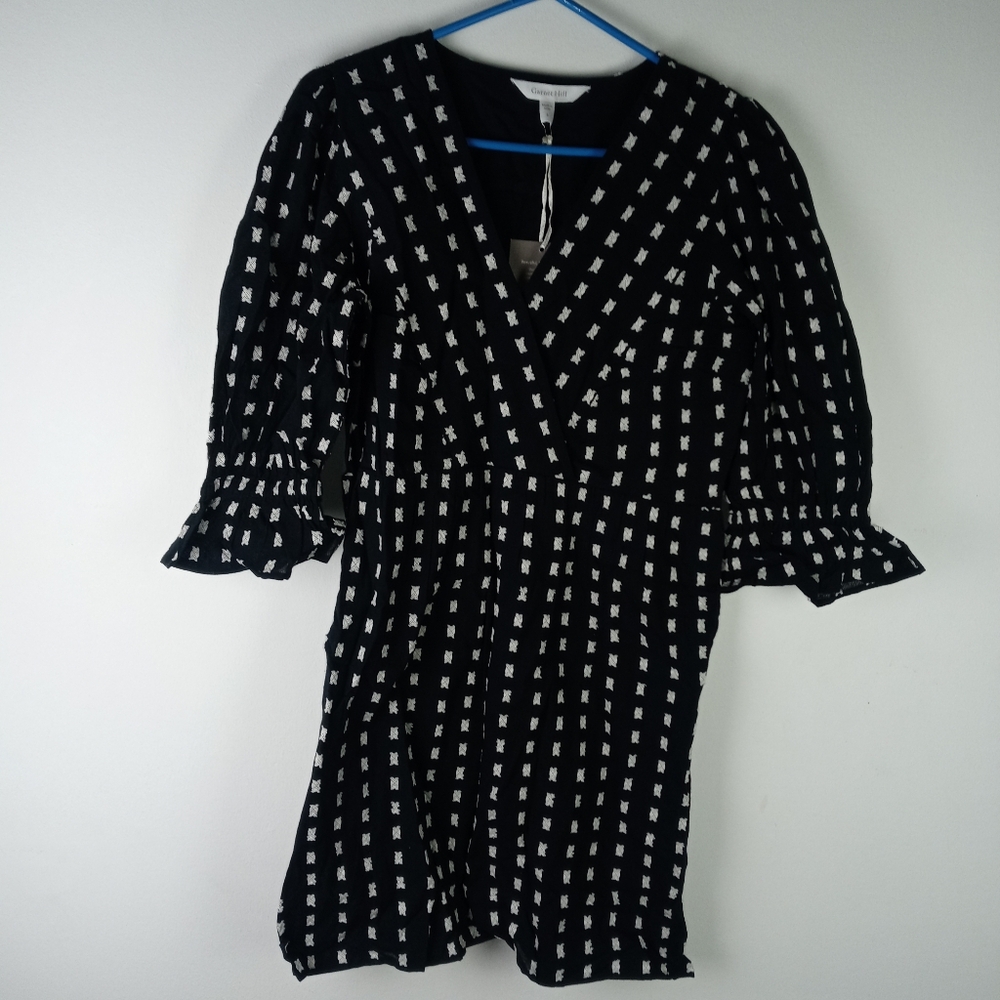 Garnet Hill Organic Cotton Clip-Dot Dress Size 4